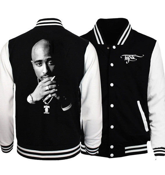 Tupac Shakur 2Pac Hoodie Style Baseball Jacket for Men & Women | Music Fan Gift