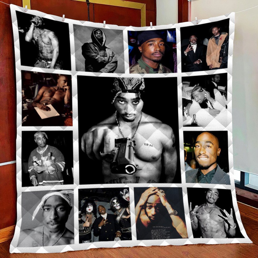 Tupac Shakur Fleece Blanket Quilt Blanket