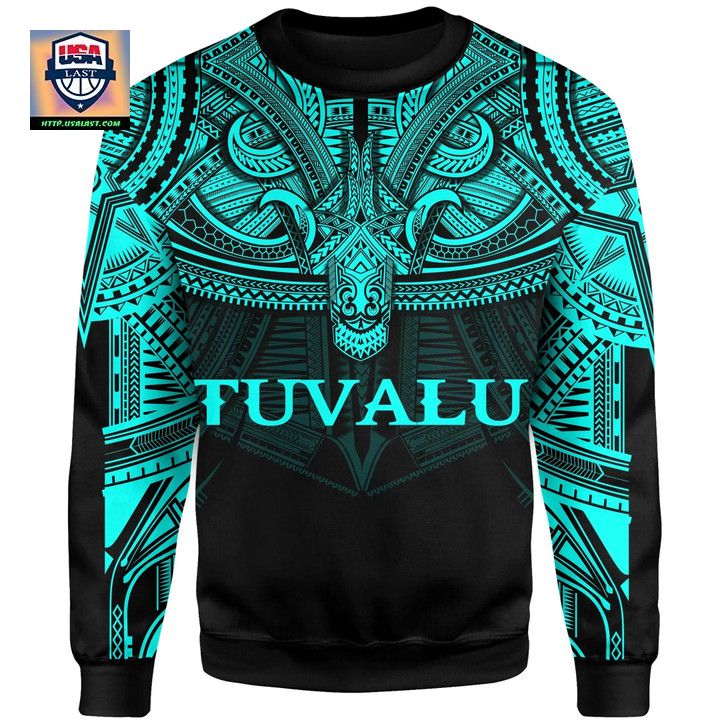 Tuvalu Blue Sweater Polynesian