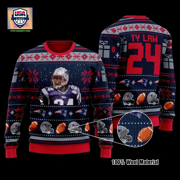 Ty Law 24 New England Patriots Nfl Christmas Sweater