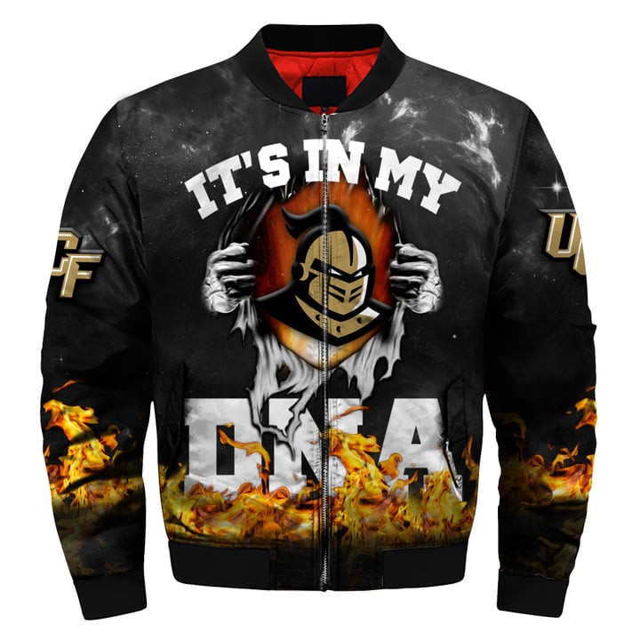 Ucf Knights The Groot Black Bomber Jacket | NCAA College Team Jacket for Men & Women | Sports Fan Gift