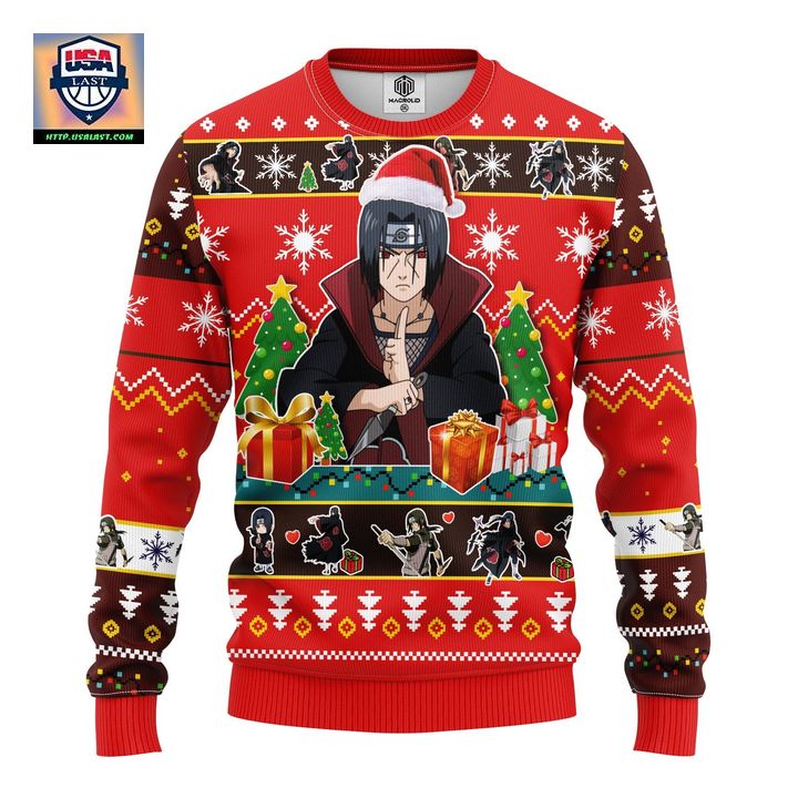 Uchiha Itachi Naruto 2 Ugly Christmas Sweater Amazing Gift Idea Thanksgiving Gift