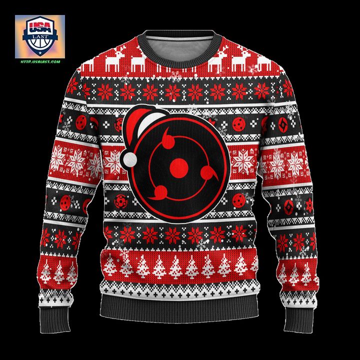 Uchiha Sharingan Anime Ugly Christmas Sweater Naruto Xmas Gift