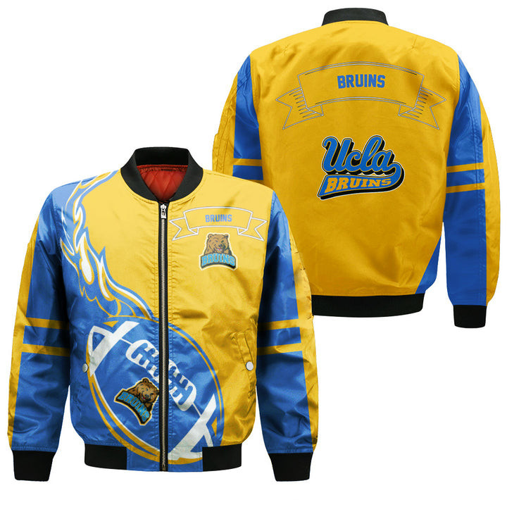 UCLA Bruins Blue Gold Bomber Jacket | NCAA College Team Jacket for Men & Women | Sports Fan Gift - Image 3
