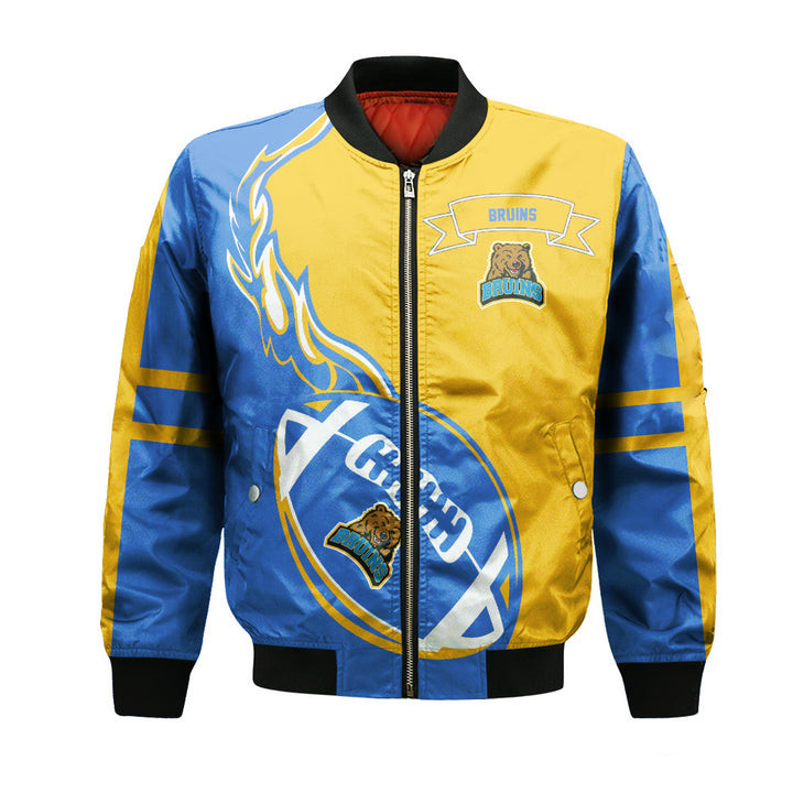 UCLA Bruins Blue Gold Bomber Jacket | NCAA College Team Jacket for Men & Women | Sports Fan Gift