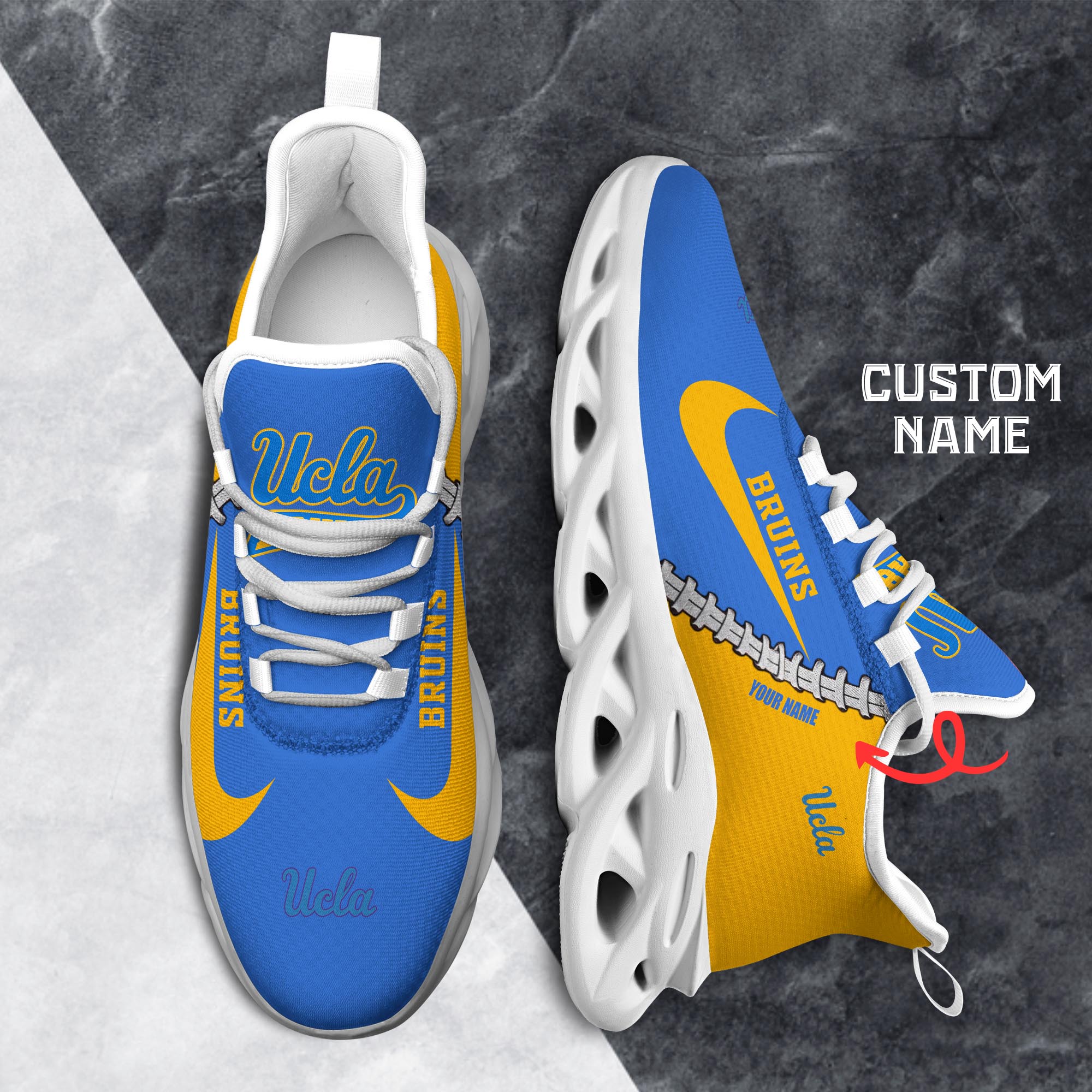 UCLA Bruins Max Soul Shoes Sneakers for Men And Women – NHL Hockey Fan Shoes, Team Sneakers - Image 6