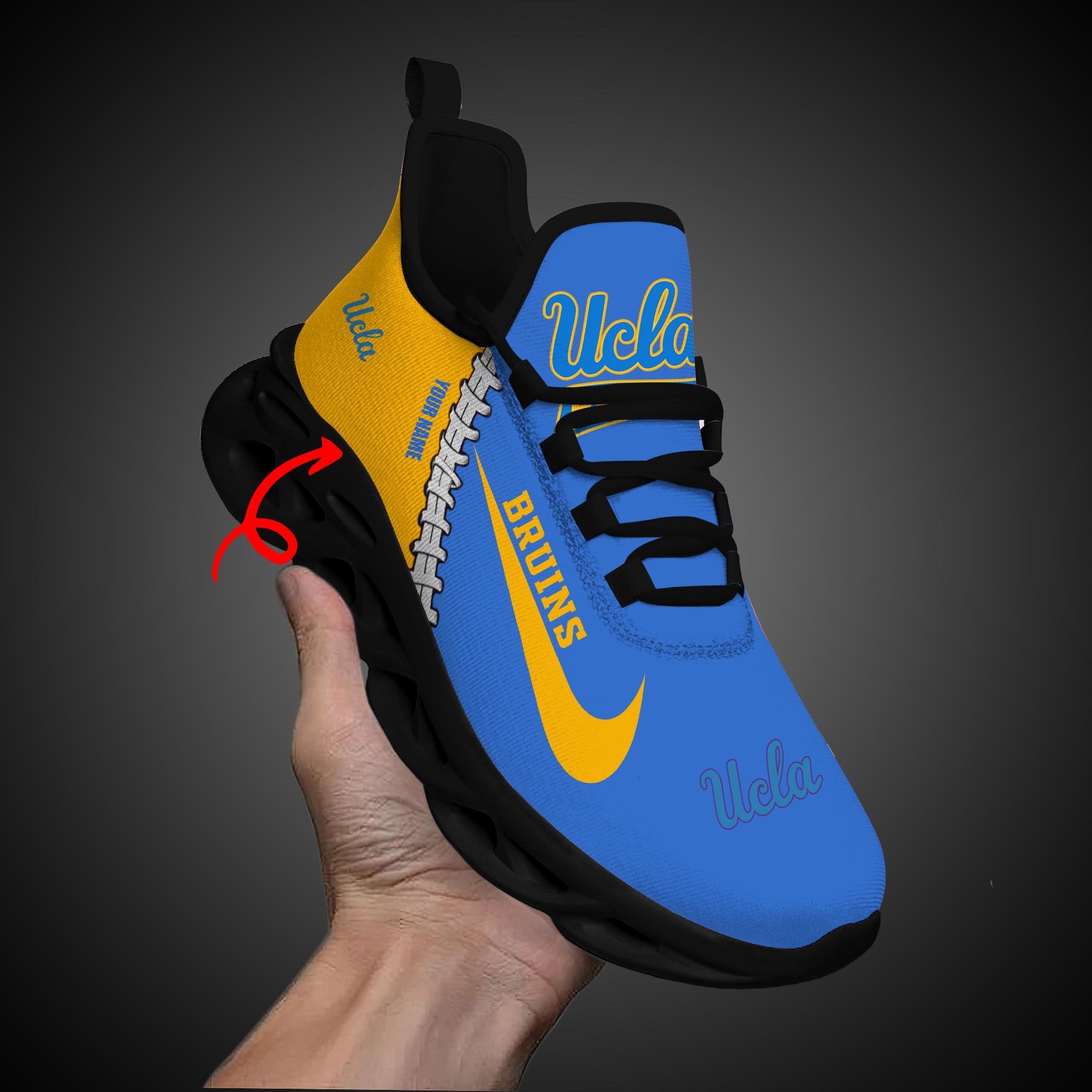 UCLA Bruins Max Soul Shoes Sneakers for Men And Women – NHL Hockey Fan Shoes, Team Sneakers - Image 7