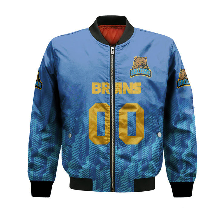 UCLA Bruins Personalized Text Number Blue Bomber Jacket | NCAA College Team Jacket for Men & Women | Sports Fan Gift