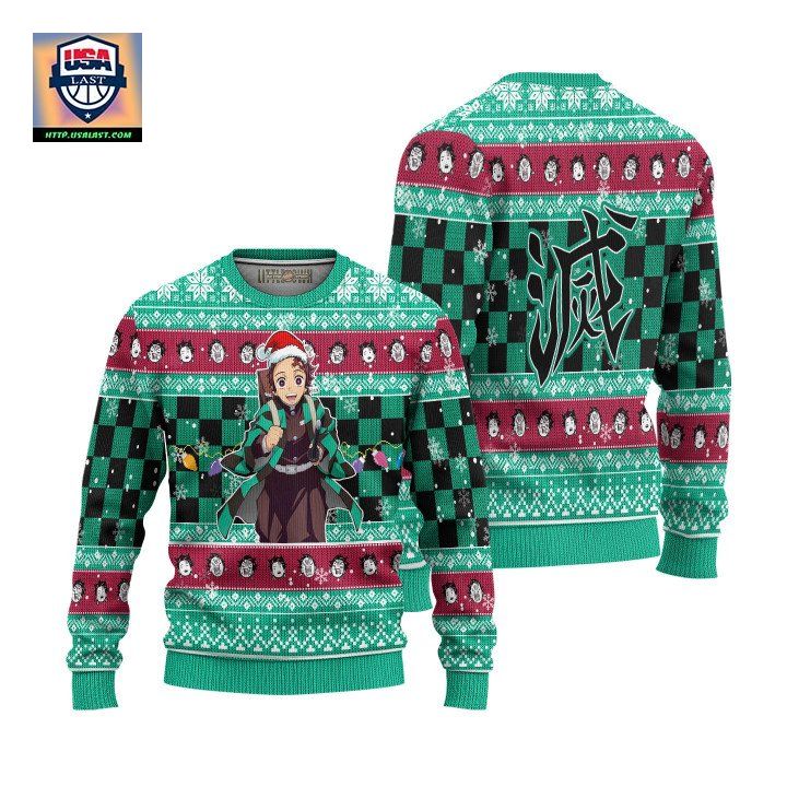 Ugly Christmas Sweater Kamado Tanjiro Demon Slayer Anime Xmas Gift