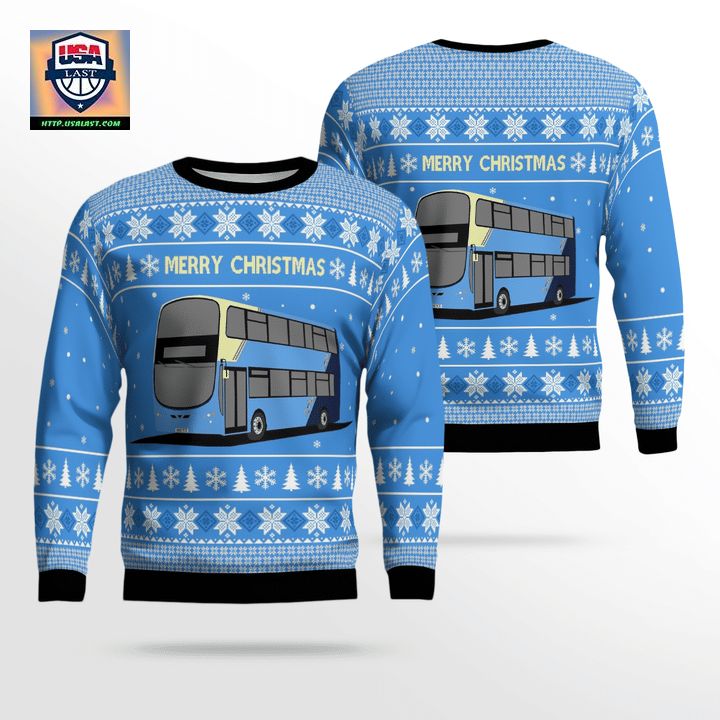 UK Double-Decker Bus Christmas Sweater 3D
