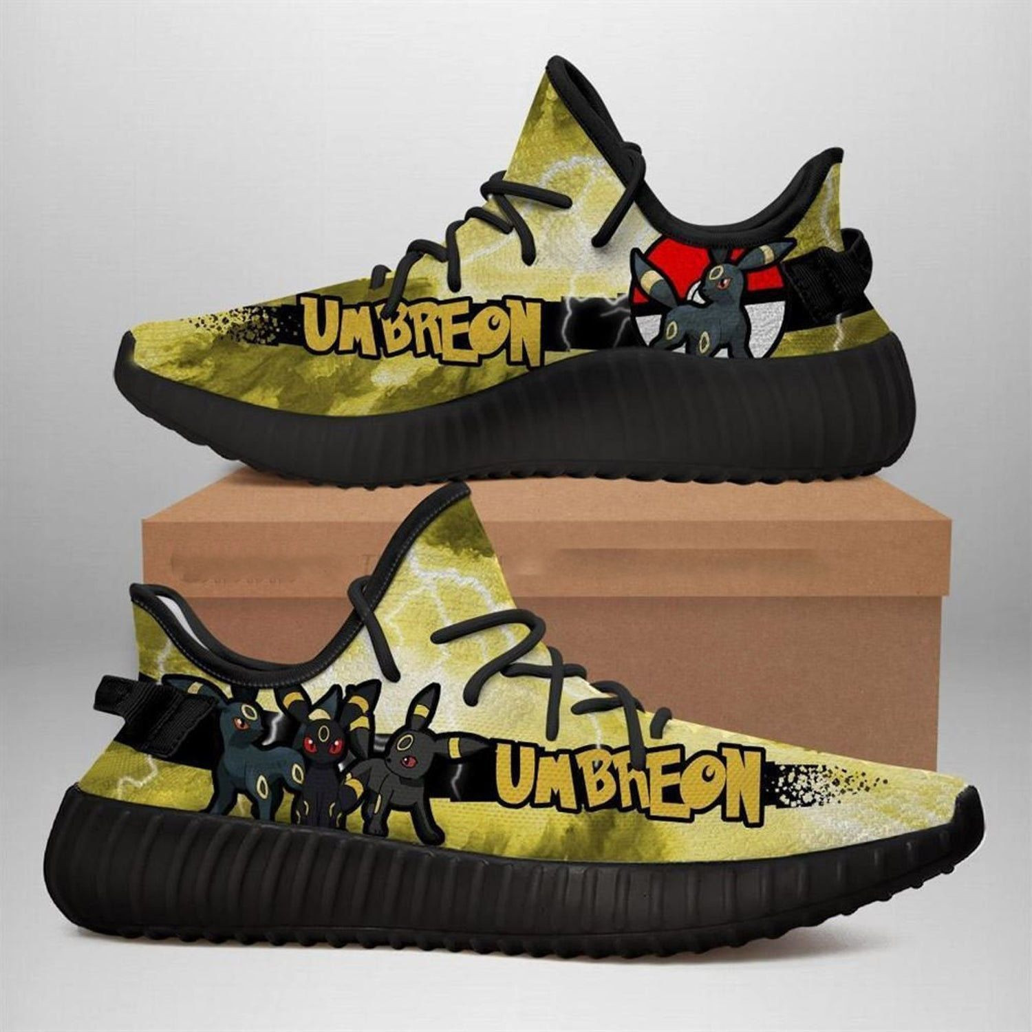 Umbreon Yz Pokemon Anime Black 350 Shoes Sneakers