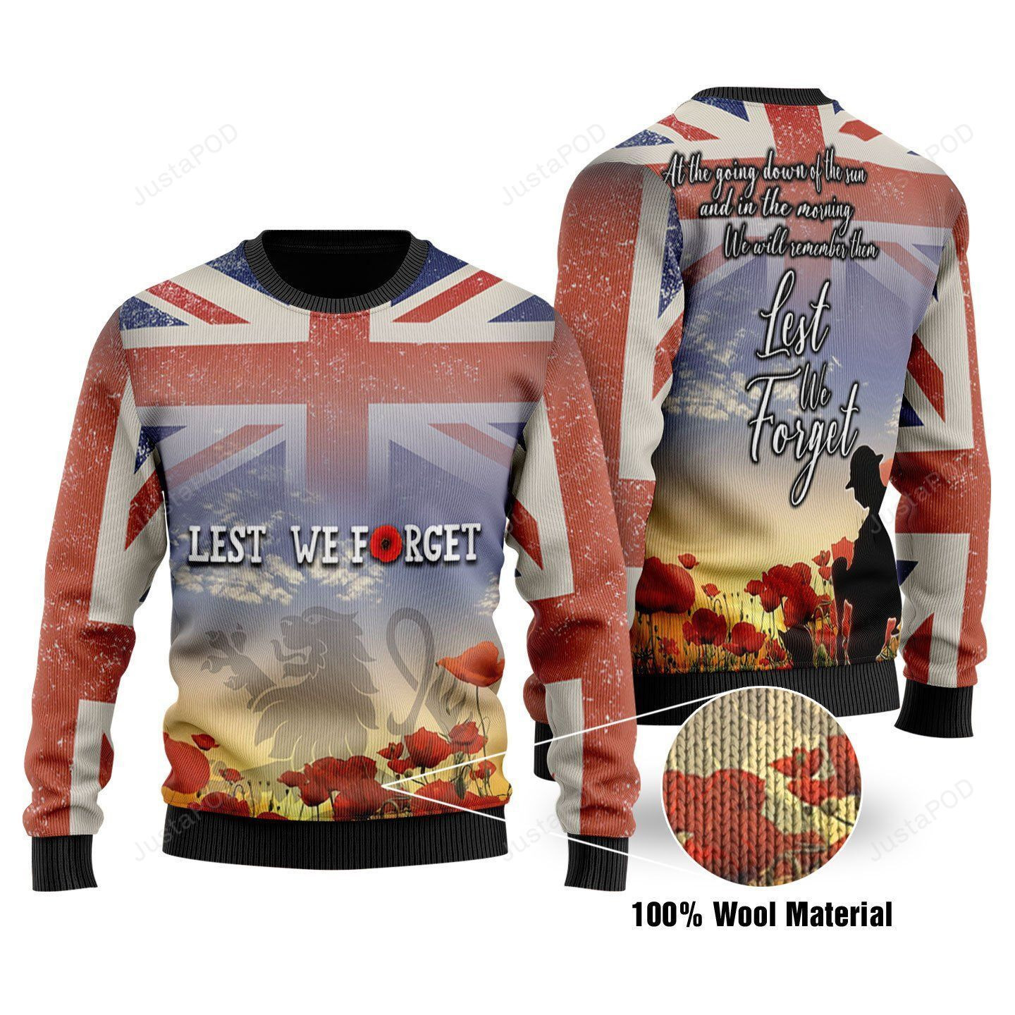 United Kingdom Veterans Ugly Christmas Sweater, Perfect Holiday Gift