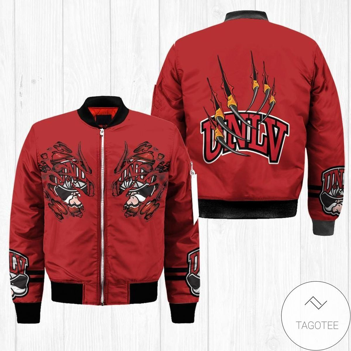 Unlv Rebels Claws Bomber Jacket | NCAA College Team Jacket for Men & Women | Sports Fan Gift