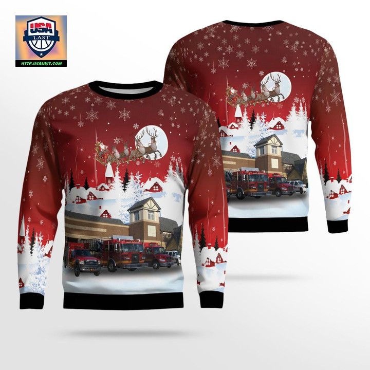 Upper Arlington Ohio Upper Arlington Division of Fire Fire Station 72 Christmas Sweater 3D