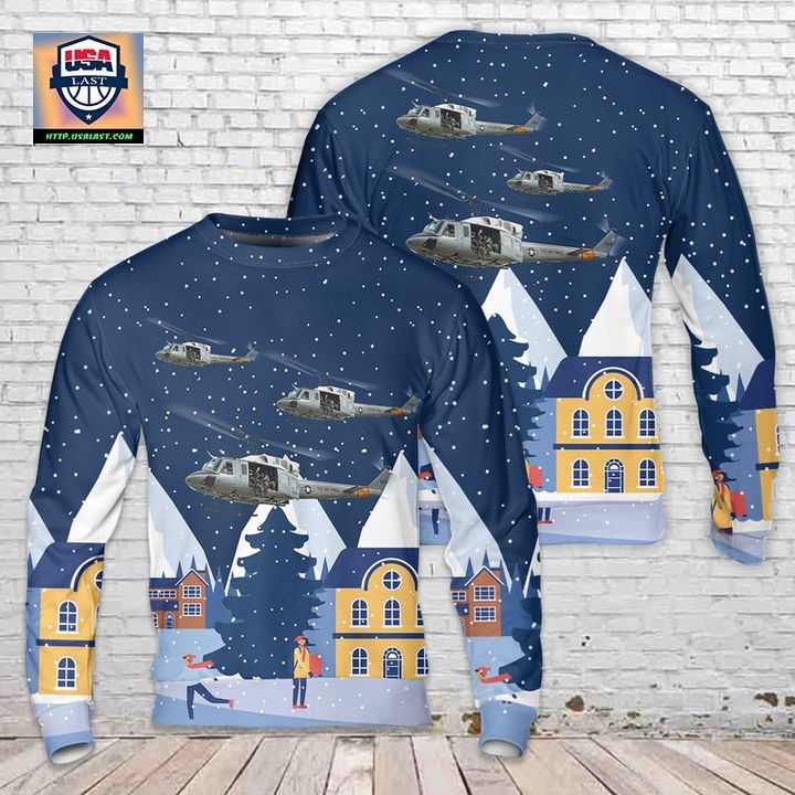 Us Air Force Bell UH-1N Twin Huey 3D Sweater