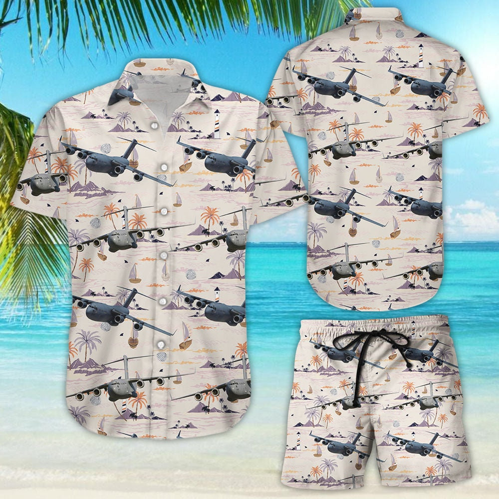 US Air Force Boeing C-17 globemaster III Hawaiian Shirt