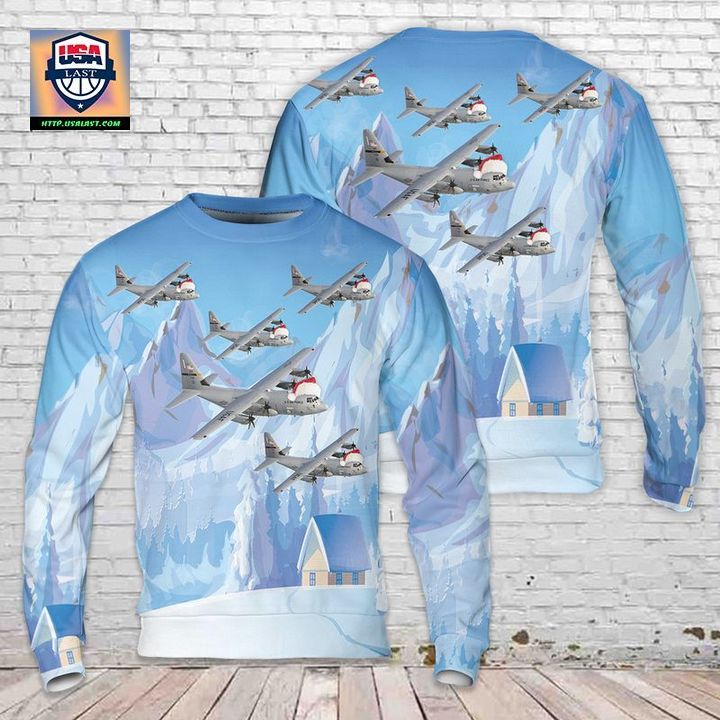 Us Air Force C-130J Super Hercules 3D Sweater