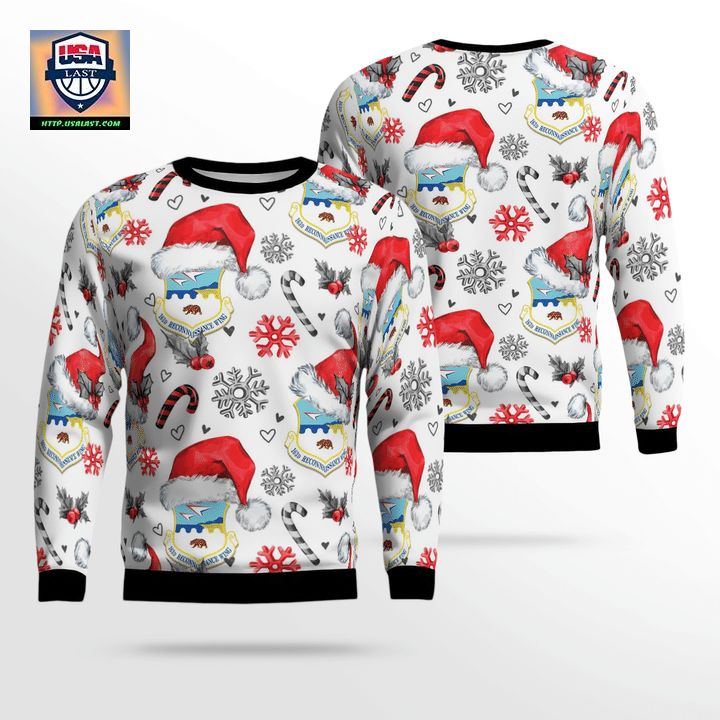 US Air Force California Air National Guard 163d Attack Wing Christmas Sweater 3D
