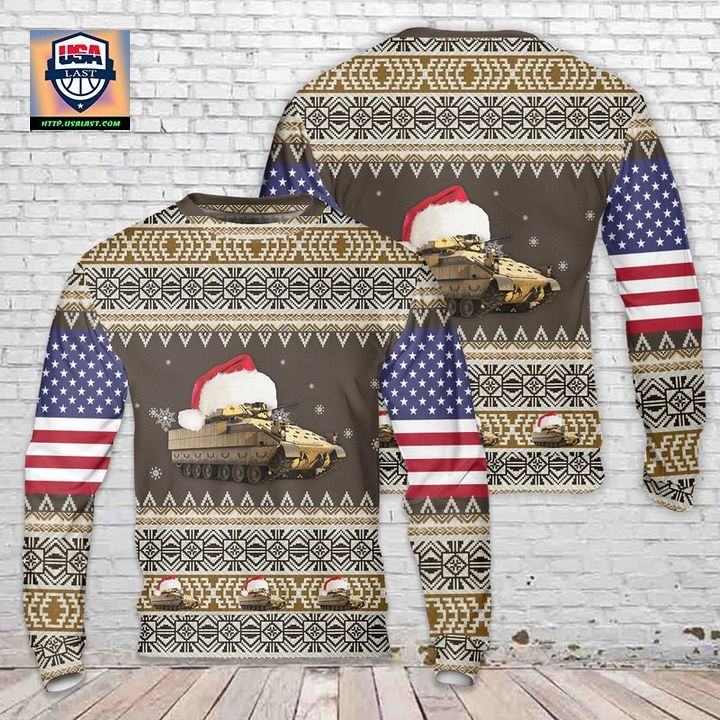 US Army M2A3 Bradley Christmas Sweater 3D