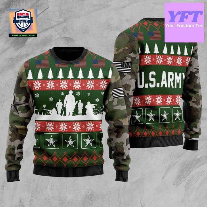 Us Army Military American Army Family Soldier Dad X Mas 3d Ugly Christmas Sweater