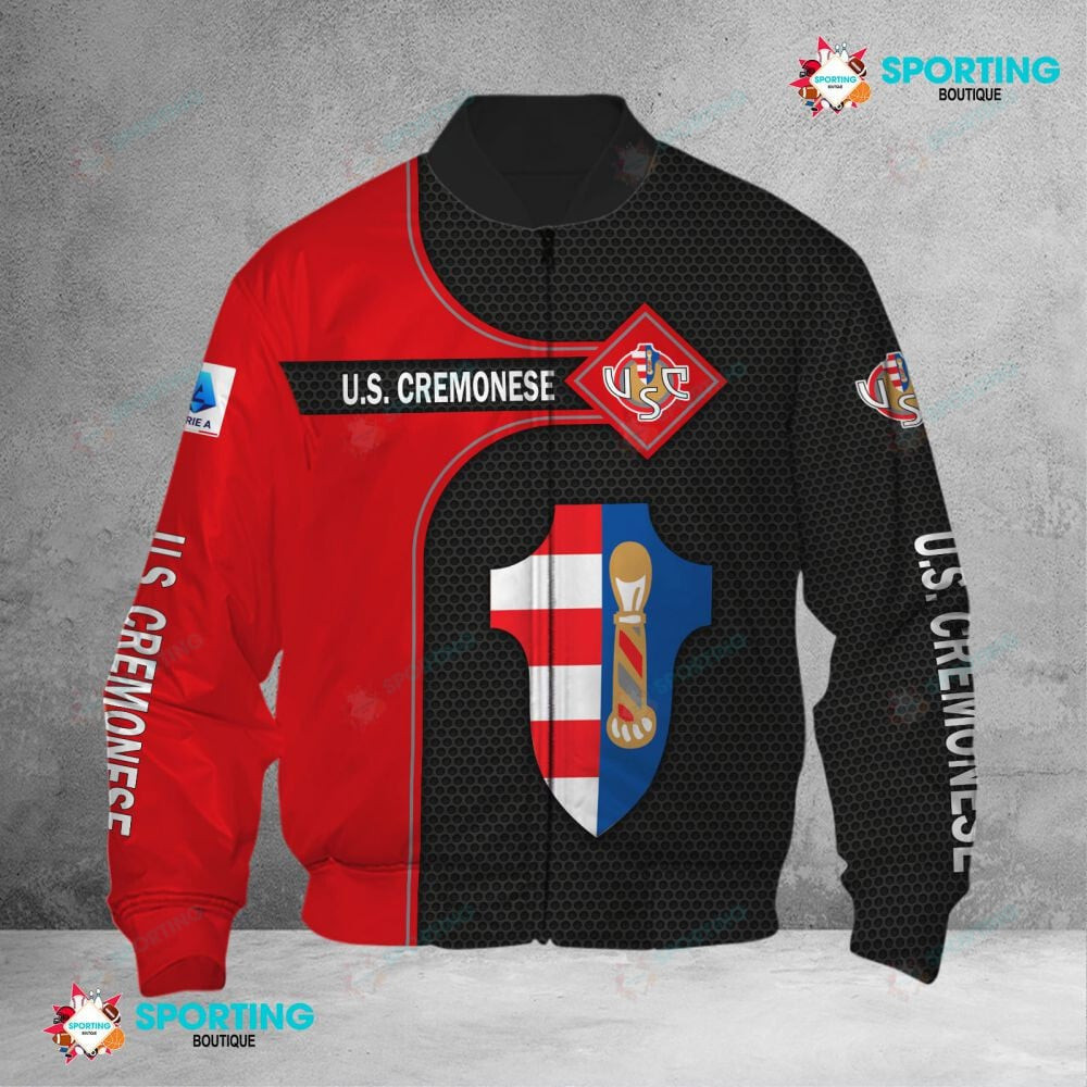 Us Cremonese Black Red Bomber Jacket | Streetwear Jacket for Men & Women | Fan Gift
