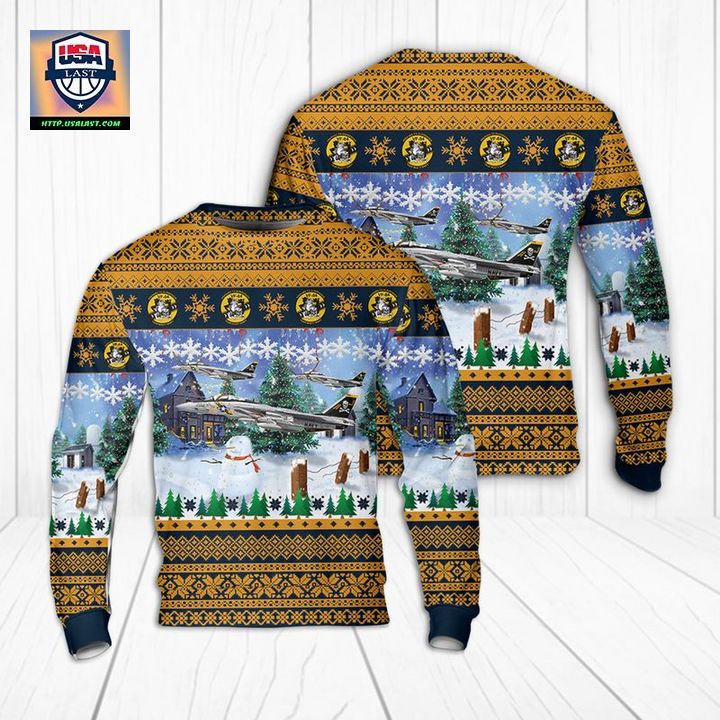 US Navy F-14A Tomcat Of VF-84 Jolly Rogers Christmas Sweater 3D