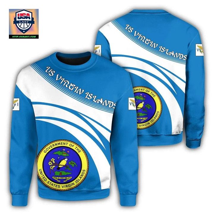 Us Virgin Islands Coat Of Arms Sweater Cricket Style J5W