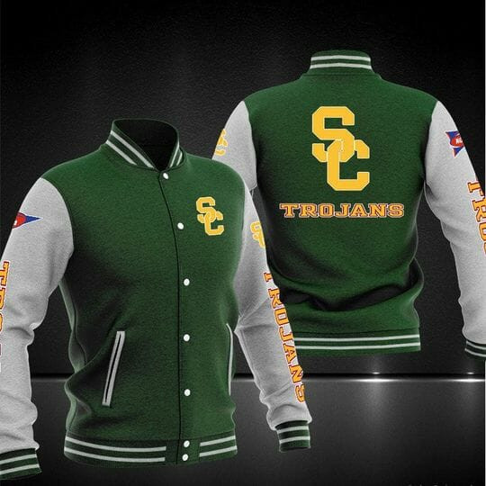 USC Trojans Varsity Baseball Jacket for Men & Women | NCAA Team Fan Gift
