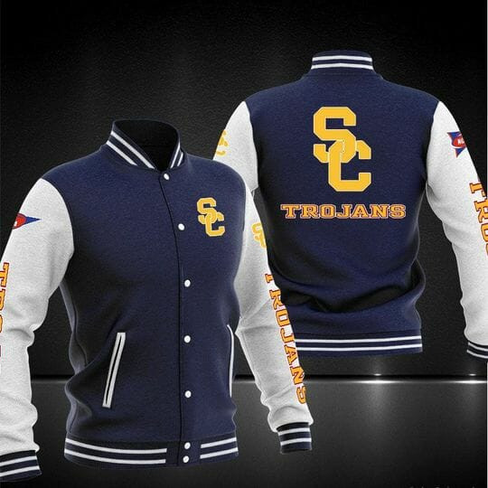 USC Trojans Varsity Baseball Jacket for Men & Women | NCAA Team Fan Gift