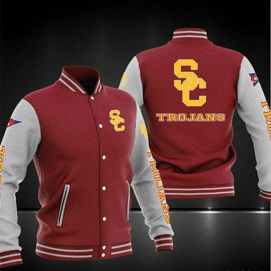 USC Trojans Varsity Baseball Jacket for Men & Women | NCAA Team Fan Gift