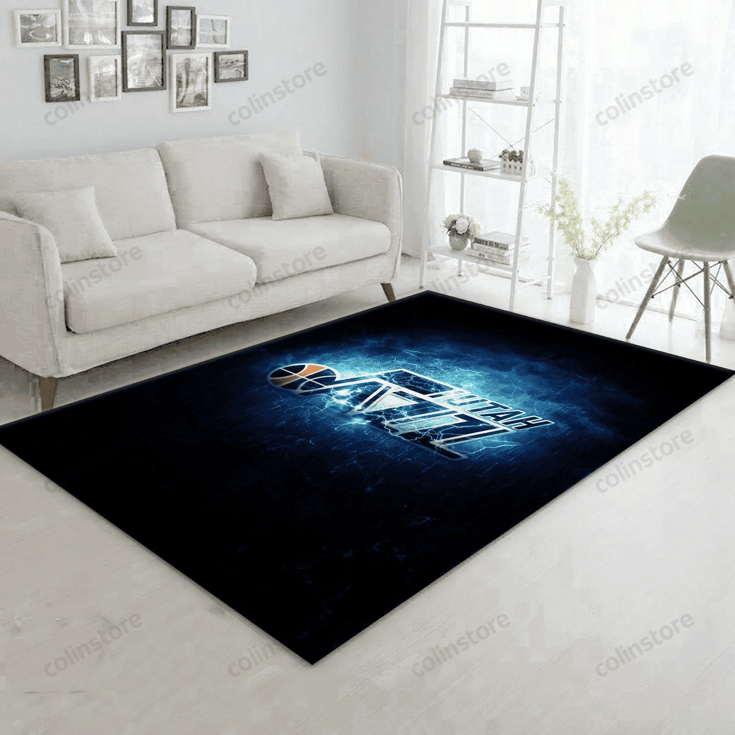 Utah Jazz Rectangle Area Rug – Full Print Carpet For Living Room & Bedroom Home Decor