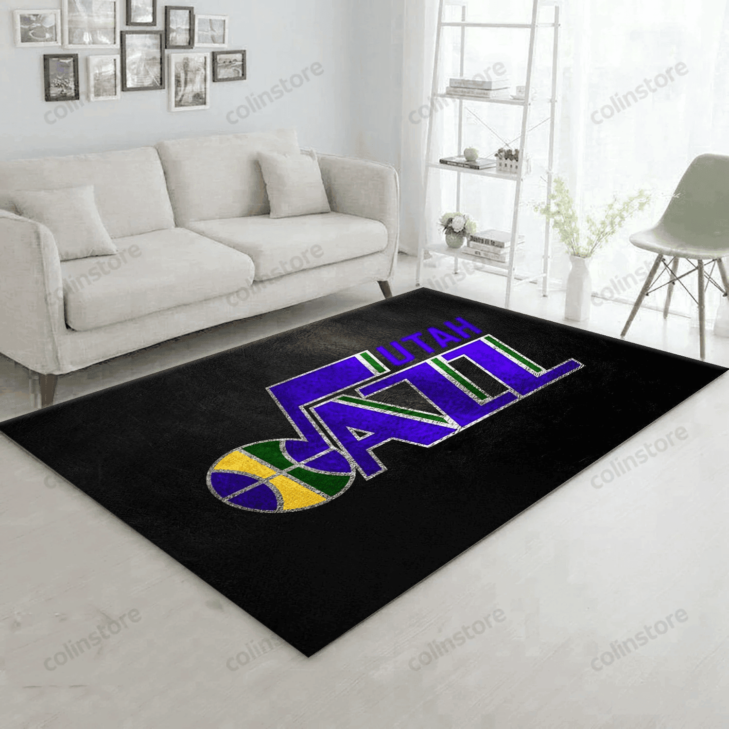 Utah Jazz Team Logo Gifts 3D Rectangle Area Rug – Full Print Carpet For Living Room & Bedroom Home Decor