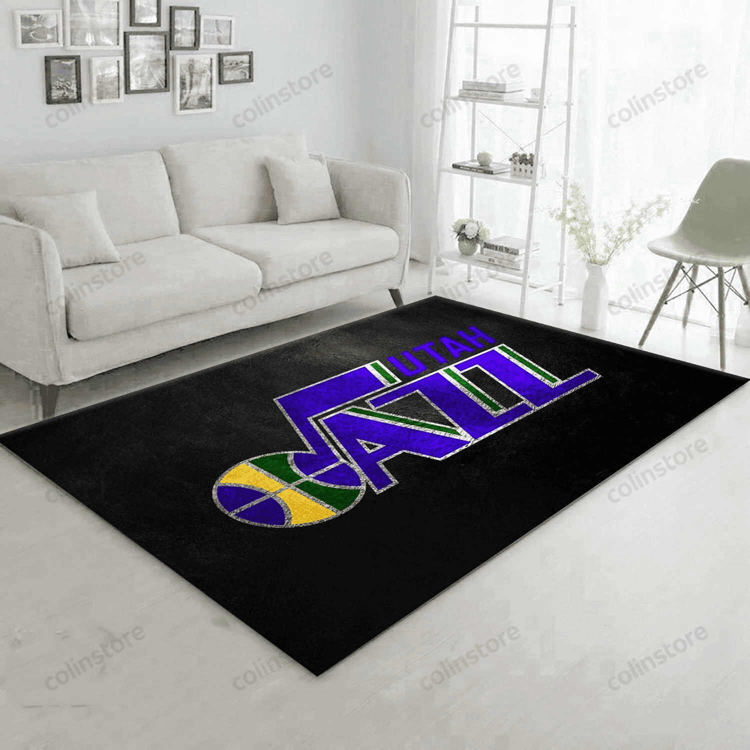 Utah Jazz Team Logo Gifts 3D Rectangle Area Rug – Full Print Carpet For Living Room & Bedroom Home Decor