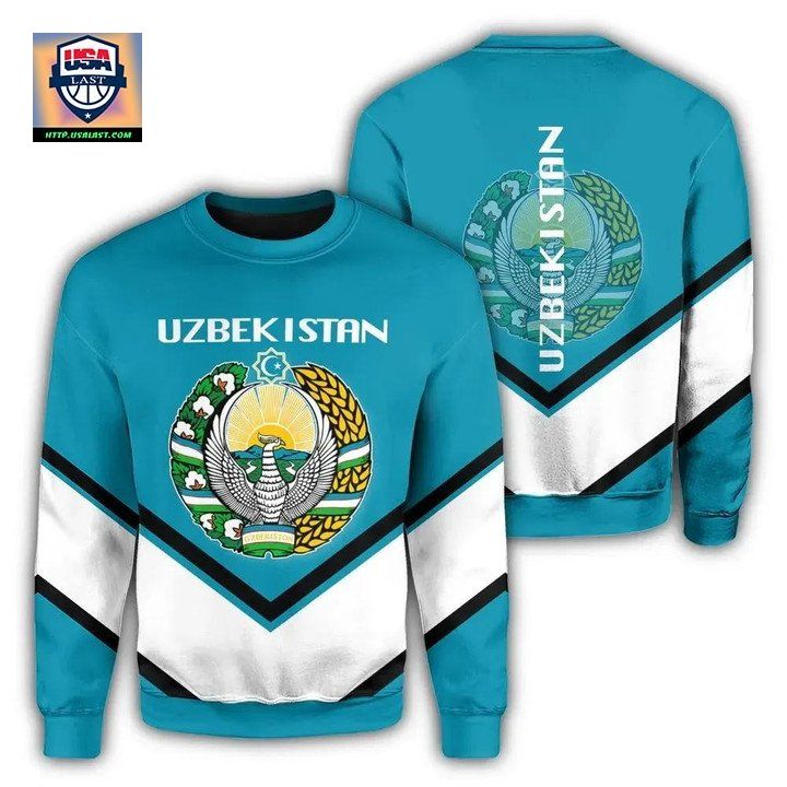 Uzbekistan Coat Of Arms Sweater Lucian Style J5W