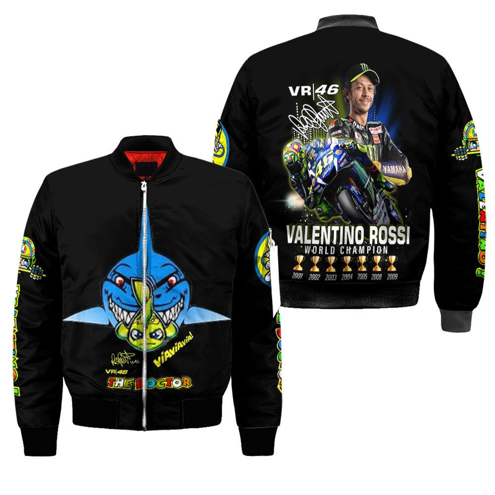 Valentino Rossi VR46 Bomber Jacket | Motorsport Racing Jacket for Men & Women | Racing Fan Gift
