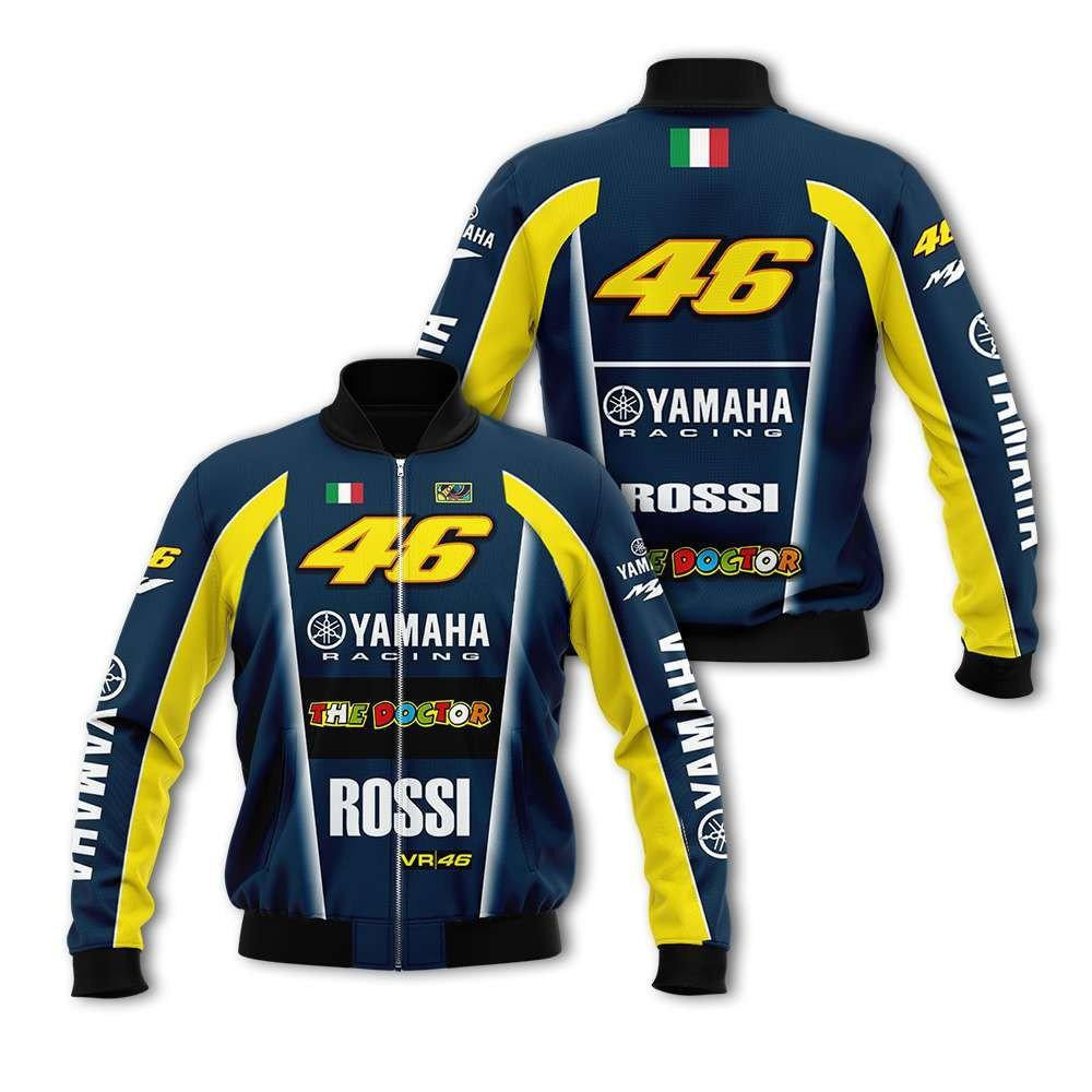 Valentino Rossi VR46 Yamaha Racing Bomber Jacket | Streetwear Jacket for Men & Women | Fan Gift