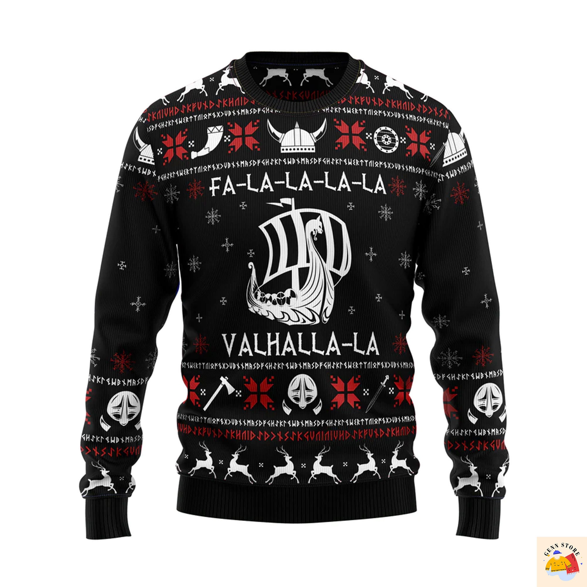 Valhalla Viking Ugly Christmas Sweater