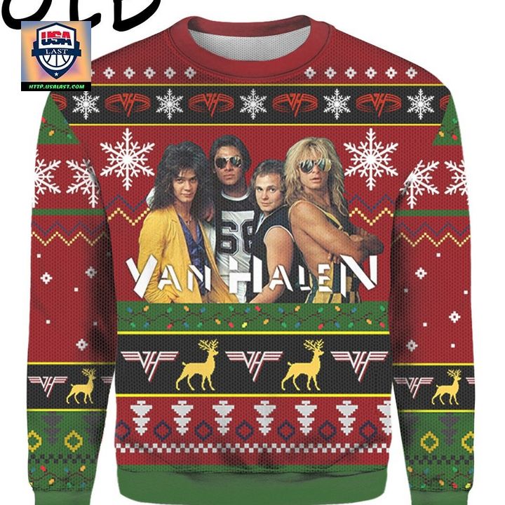 Van Halen Rock Band Members Ugly 3D Christmas Sweater