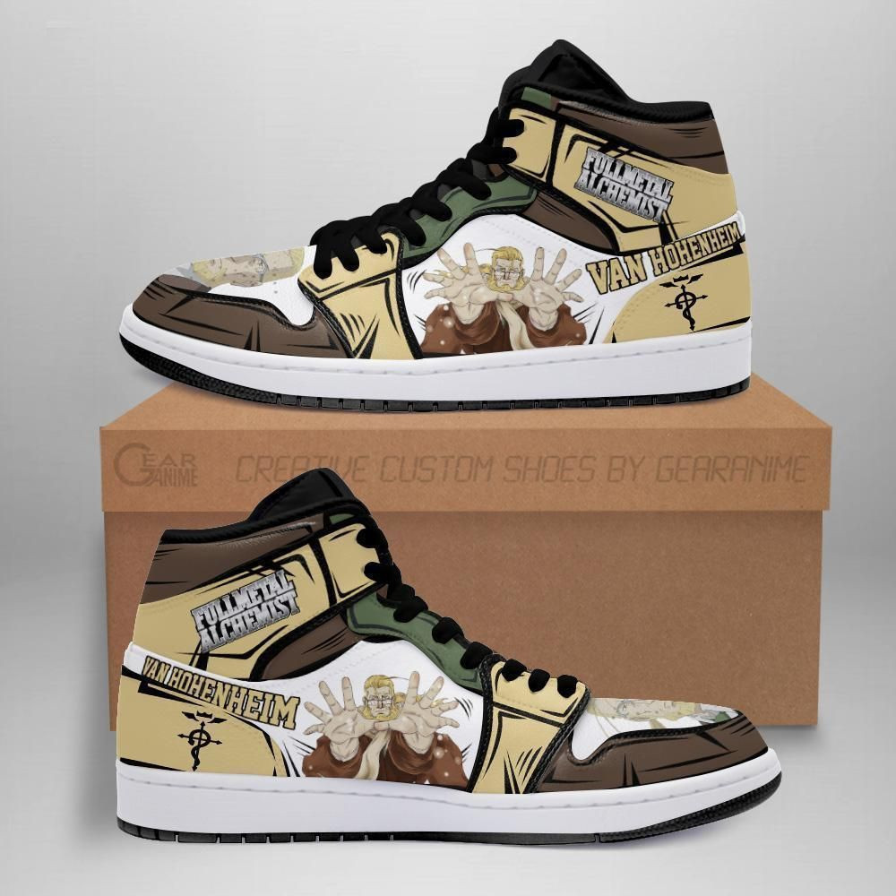 Van Hohenheim Shoes Boots Fullmetal Alchemist Anime Air Jd Sneakers Shoes Sport Air Jd Sneakers