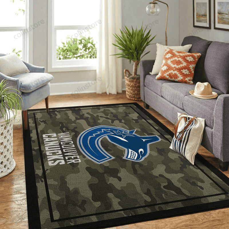 Vancouver Canucks 3D Rectangle Area Rug – Full Print Carpet For Living Room & Bedroom Home Decor