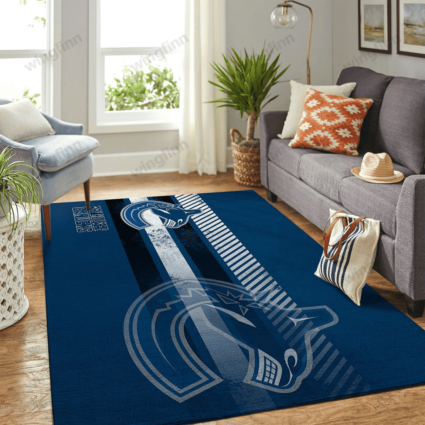 Vancouver Canucks Rectangle Area Rug – Full Print Carpet For Living Room & Bedroom Home Decor