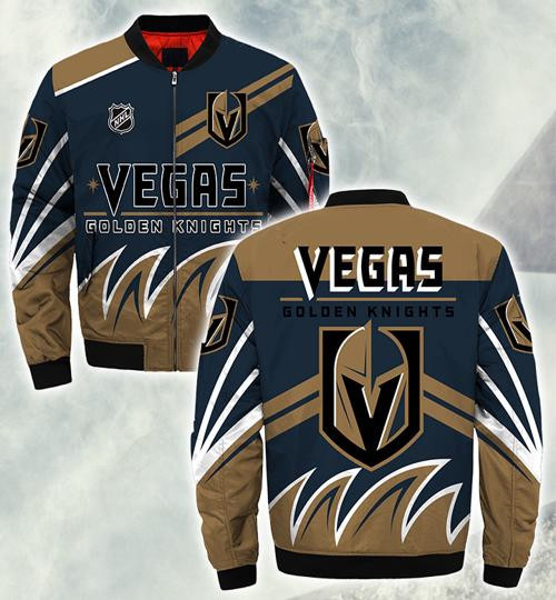 Vegas Golden Knights Bomber Jacket | NHL Team Jacket for Men & Women | Hockey Fan Gift