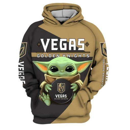 Vegas Golden Knights Nhl Hockey Baby Yoda Star Wars 3D All Over Print Hoodie & Zip Hoodie