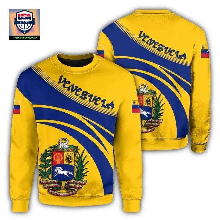 Venezuela Coat Of Arms Sweater Cricket Style J5W