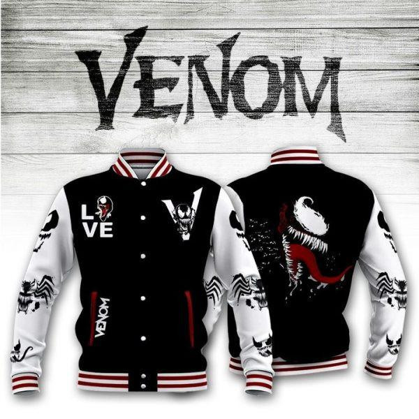 Venom Fashion Baseball Jacket for Men & Women | Superhero Fan Gift