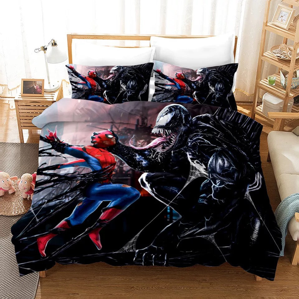 Venom Spiderman Duvet Cover Quilt Cover Pillowcase Bedding Set Bed Linen Home Bedroom Decor