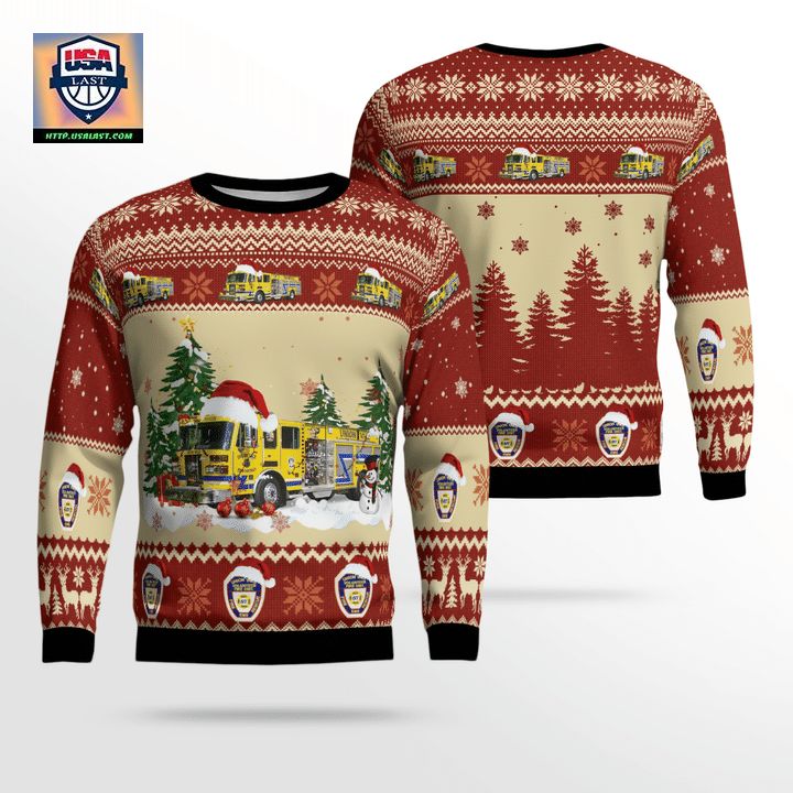 Verbank Dutchess County New York Union Vale Fire District Christmas Sweater 3D