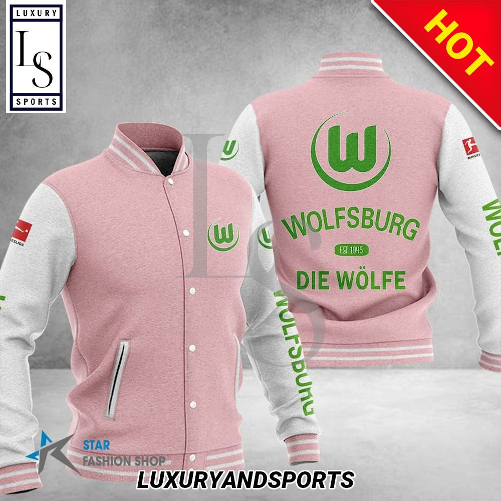 VfL Wolfsburg Varsity Baseball Jacket for Men & Women | Soccer Team Fan Gift