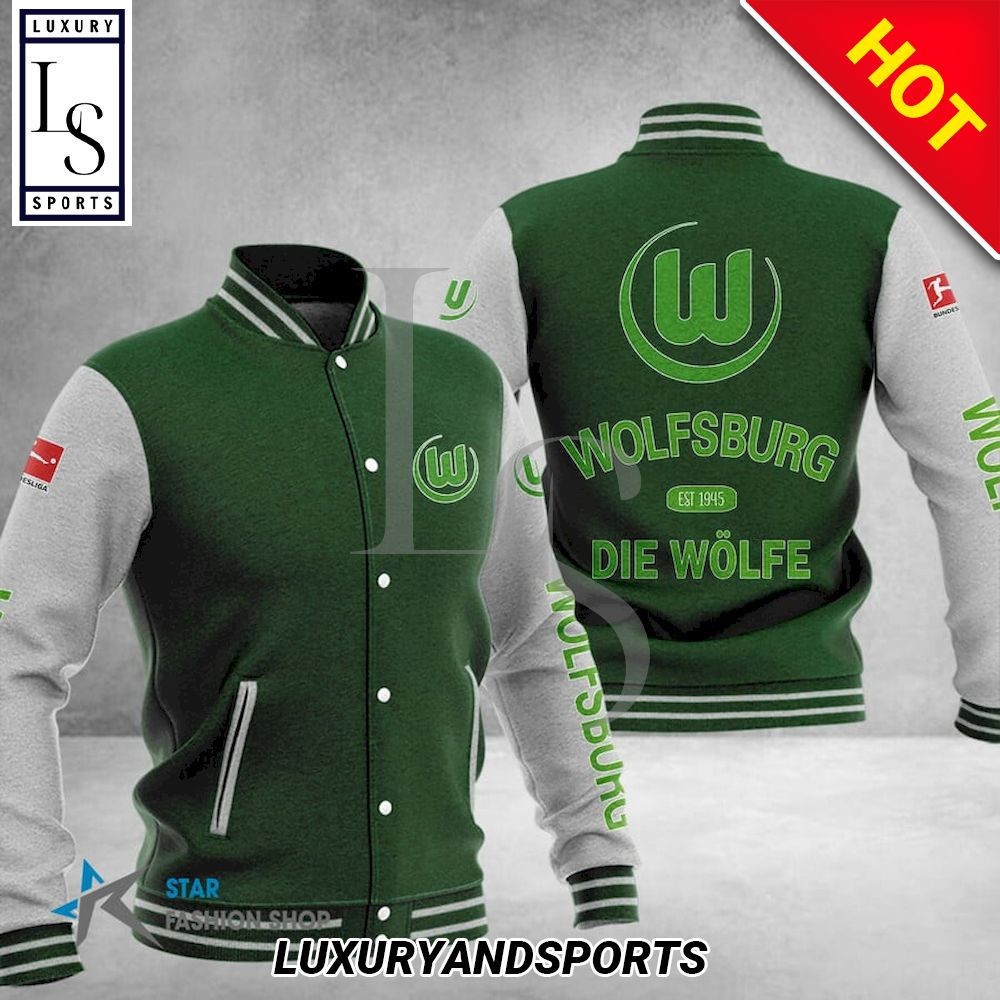 VfL Wolfsburg Varsity Baseball Jacket for Men & Women | Soccer Team Fan Gift