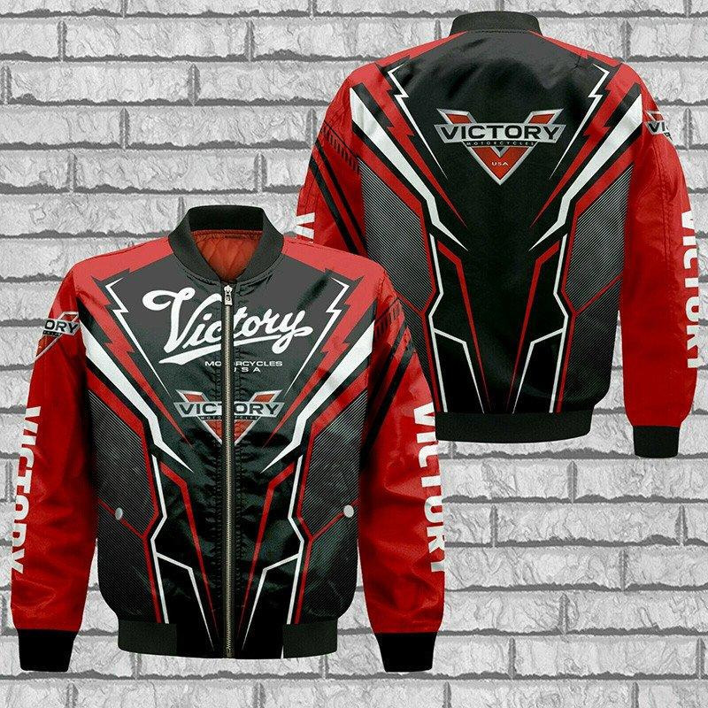 Victory Motorcycles Bomber Jacket | Streetwear Jacket for Men & Women | Fan Gift